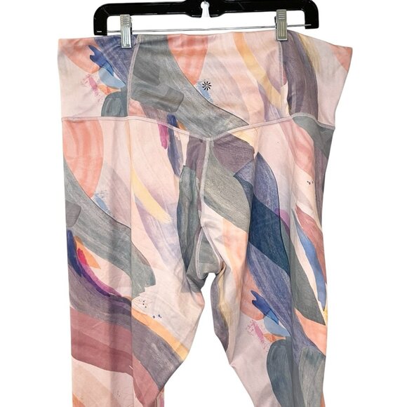 ATHLETA Elation 7/8 Women's Size 2X Multicolor 657538 Leggings Yoga Pant - Picture 4 of 7